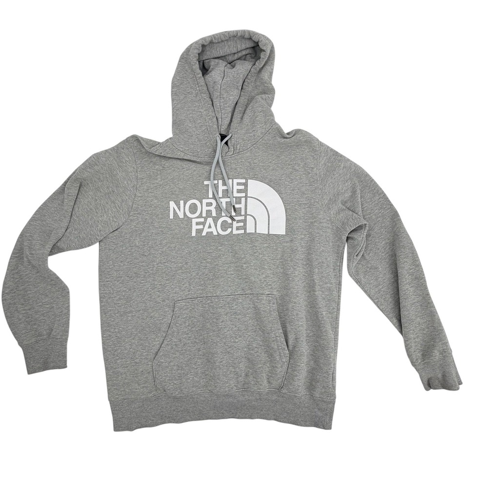 The North Face Essential Gorpcore Hoodie Mens Large Gray Logo Pullover Casual